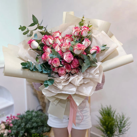 Fresh Bouquet - 40 Stalks of Pink Roses