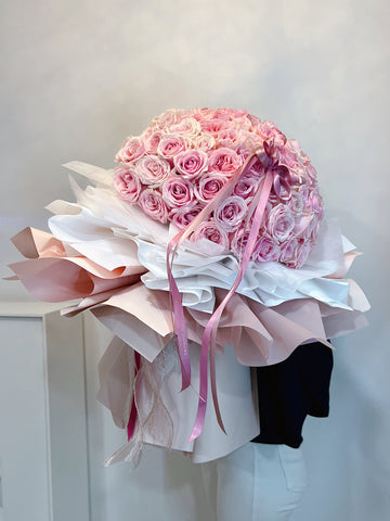 99 Roses Bouquet - Pink Affection