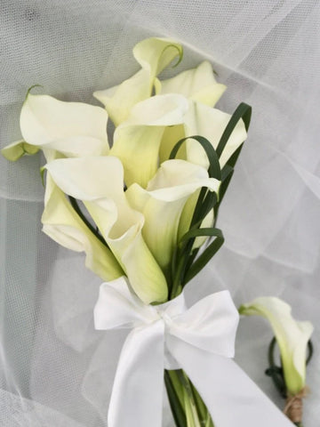 Bridal Bouquet - Calla Lily with Leafs