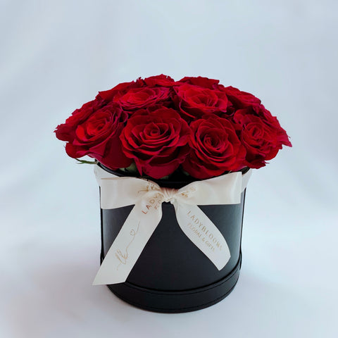 Fresh Red Roses in Premium Leather Box