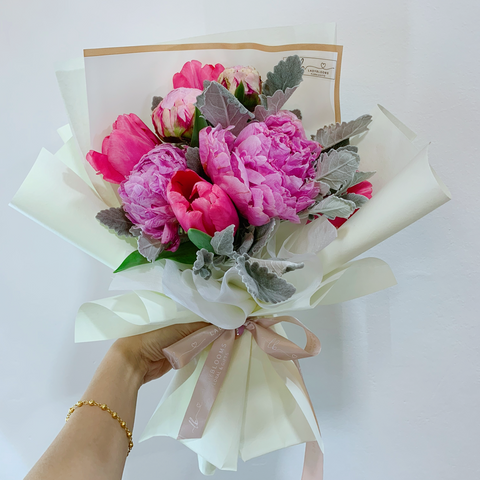 Fresh Bouquet - Peony and Tulips