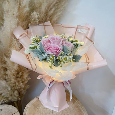 Fresh Pink Rose Bouquet