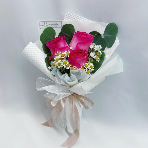 Fresh Bouquet - Pink Rose with Daisy